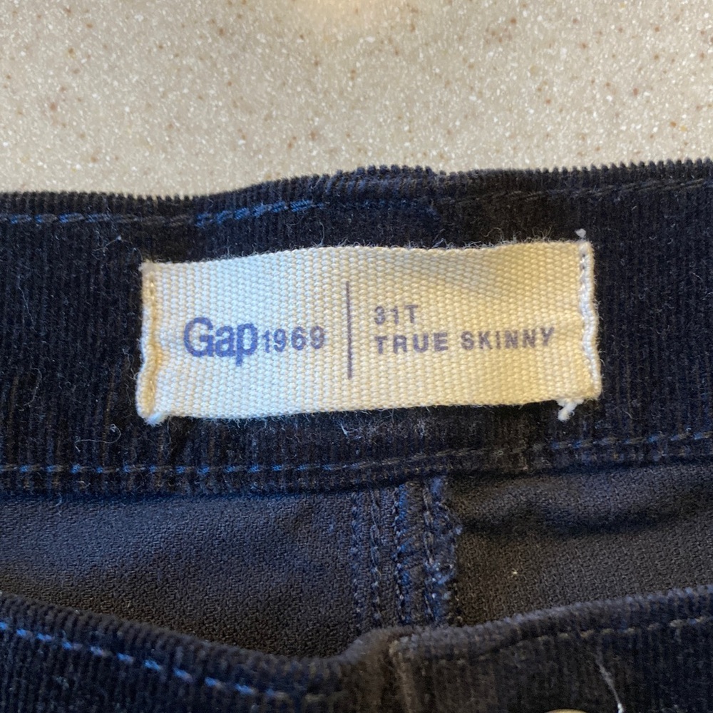 GAP Black Skinny Corduroy Jeans Women Size 31 Tall - Picture 2 of 16